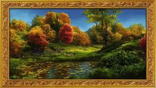  Pond View with Relaxing Music | 1 Hour Framed Painting ️ | Wallpaper TV Art 