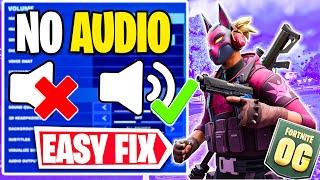 How to Fix Game Audio NOT Working in Fortnite OG  ( Voice Chat Fix Fortnite  Easy )