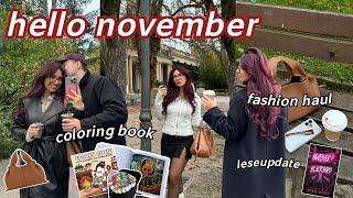 fashion haul, coloring book, leseupdate, moving diaries   hello november vlog