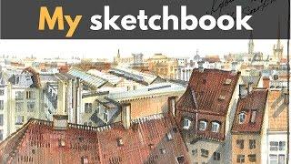 My sketchbook: разбор рисунка маркерами панорамы города