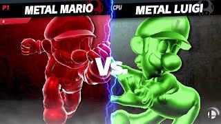 Super Smash Bros. Ultimate Metal Mario Vs Metal Luigi (Hype Mod Pack)