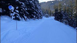 Courchevel - The Cepes run down to the Moriond lift