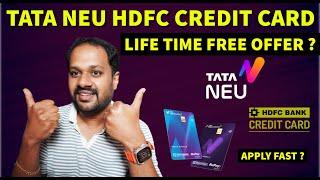 TATA NEU HDFC CREDIT CARD LIFE TIME FREE OFFER ? HOW TO APPLY FOR FREE CARD ? PLUS & INFINITY CARDS