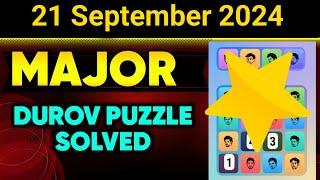 Major Durov Puzzle Solved 21 September 2024