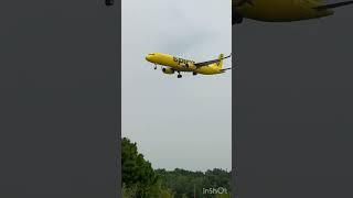 #4K SPIRIT AIRLINES A321 Arriving Orlando #aviation #planespotting #new #aviation #plane #shorts