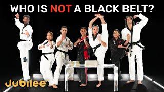 5 Black Belts vs 2 Fakes | Odd One Out