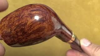 Pipa Dunhill Amber Flame DR 1 Fiamma (2001) con vera in oro 18kt 10mm - DHAF02