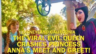 The Viral Evil Queen CRASHES Princess Anna’s Meet and Greet!  Disneyland 2023 #disney