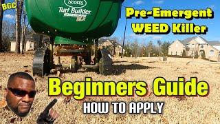 Beginners Guide How TO APPLY Pre-Emergent Granular Weed Killer POA Bluegrass Control Bermudagrass
