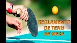 REGLAMENTO DE TENIS DE MESA - EJEMPLIFICADO - SECCIÓN DEPORTIVA