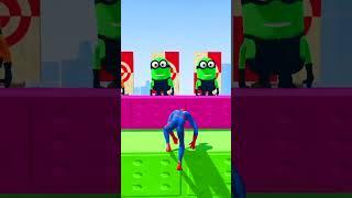 GTA 5 Epic Ragdolls | Spider Man vs ORANGE & GREEN Minions jump\fails EP.392 #gta #shorts #spiderman