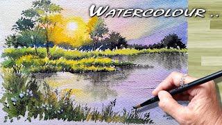  Soothing Watercolour Landscape Painting for Beginners to Advanced | जलरंग निसर्गचित्र पेंटिंग