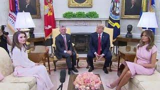 Trump meets King Abdullah of Jordan, speaks on family separations at border