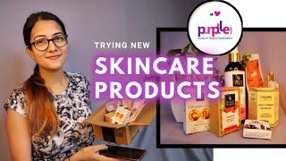 Trying New Skincare Products| Purplle Skincare Haul~ Beauty Carnival Sale| Charchita Sarma|