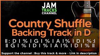 Country Shuffle Guitar Backing Track in D