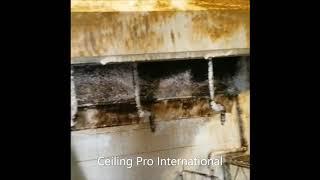 Stainless steel kitchen Hood cleaning by Ceiling Pro International