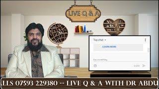 DrAbdulMajid Live Q & A (05/01/19)