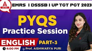 EMRS TGT PGT English Classes | DSSSB/UP English by Aishwarya Puri | PYQs  Practice Session #3