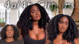 Kinky Curly 4a/4b Natural Hair Clip ins