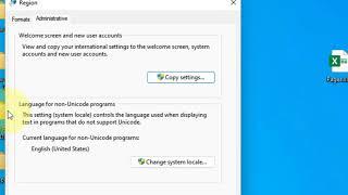 Fix Non Unicode Program Language problem in Windows 11