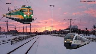 Trenuri matinale în zăpadă în Brașov / Morning Trains in Snow in Brașov