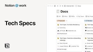 Notion at work: Tech specs