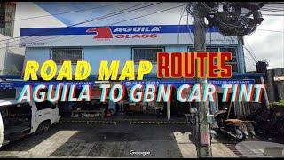 Road Map Routes from Aguila Glass to GBN Car Tint || GBNCTA00R