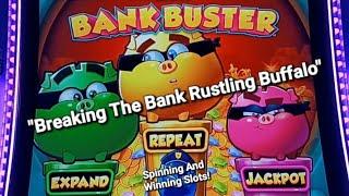 Expanding My Win Rustling Up Some Buffalo  For A "Big Piggy Win" On BANK BUSTERS 