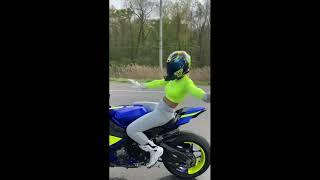 Beautiful Girl Motorcycle Riders Motor NY Rider #shorts