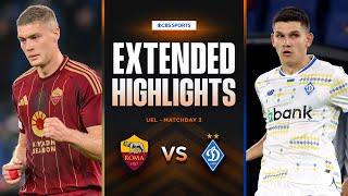 Roma vs. Dynamo Kyiv: Extended Highlights | UEL League Phase MD 3 | CBS Sports Golazo