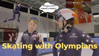 Rollerblader takes on the Olympic Oval: Speed Skating with Olympians!