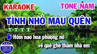 Karaoke Tình Nhỏ Mau Quên | Nhạc Sống Tone Nam Beat Thịnh | Karaoke Tuấn Cò