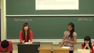 Japan-U.S. Exchange Debate 2012~Demo debate with Global 30 Debating Class Students