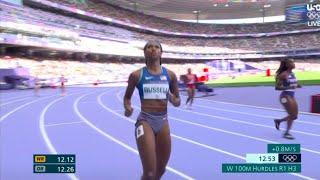 Masai Russell wins Gold Medal in Women's 100m Hurdles Olympics Paris 2024 | Masai Russell Gold