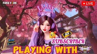 PLAYING WITH SUBSCRIBER #ff #freefire #livestream #girlgamer #freefiremax #shortsfeed #shorts