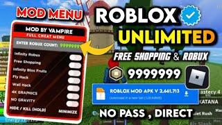 NEW UPDATE!! Roblox mod menu 2.661.713 Free robux and shopping | Fly, Speed & Unlimited Robux 2024