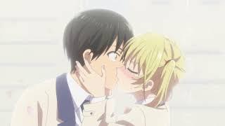 Rika kisses Naoya (Kanojo mo Kanojo)