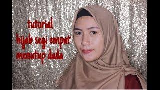 Tutorial hijab segi empat menutup dada untuk sehari-hari