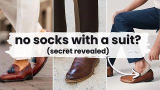 Master the Sockless Look: The No-Socks Suit Trend Decoded!