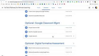 Sharing a Link to an Assignment in Google Classroom