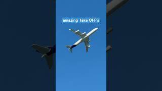 Airbus ️ A340 Lufthansa & Boeing 777 UNITED Airlines amazing TAKE OFF‘s spotted #shorts