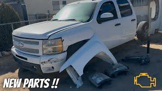 FIXING MY CRASHED SILVERADO !!