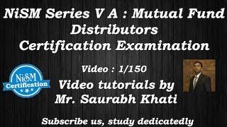 mutual fund explained - NISM mutual fund exam tutorial  : Unit 1