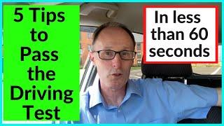 5 Tips to Pass your Driving Test in under 60 seconds #Shorts