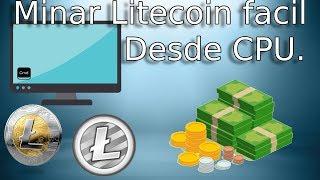 Minar Litecoin desde el CPU.