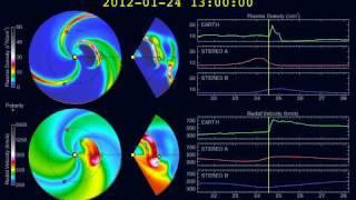 NOAA Space Weather Prediction Center forecast model run, Jan 23, 2012