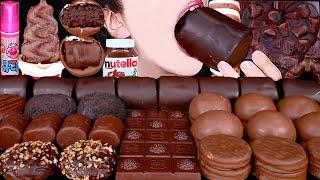 ASMR FERRERO ROCHER CHOCOLATE CAKE ICE CREAM NUTELLA DESSERT MUKBANG 초콜릿 먹방 チョコレート 咀嚼音 EATING SOUNDS