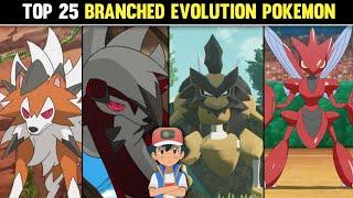 Top 25 Branched Evolution Pokemon | Pokemon That Evolve Into 2 Different Pokemon | Hindi |