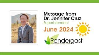 A Message from Dr. Jennifer Cruz - June 2024