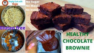 Brownie Recipe - No Maida, No Sugar, No Butter - Best Healthy Chocolate Brownie